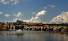miniatura Prague castle and Charles bridge